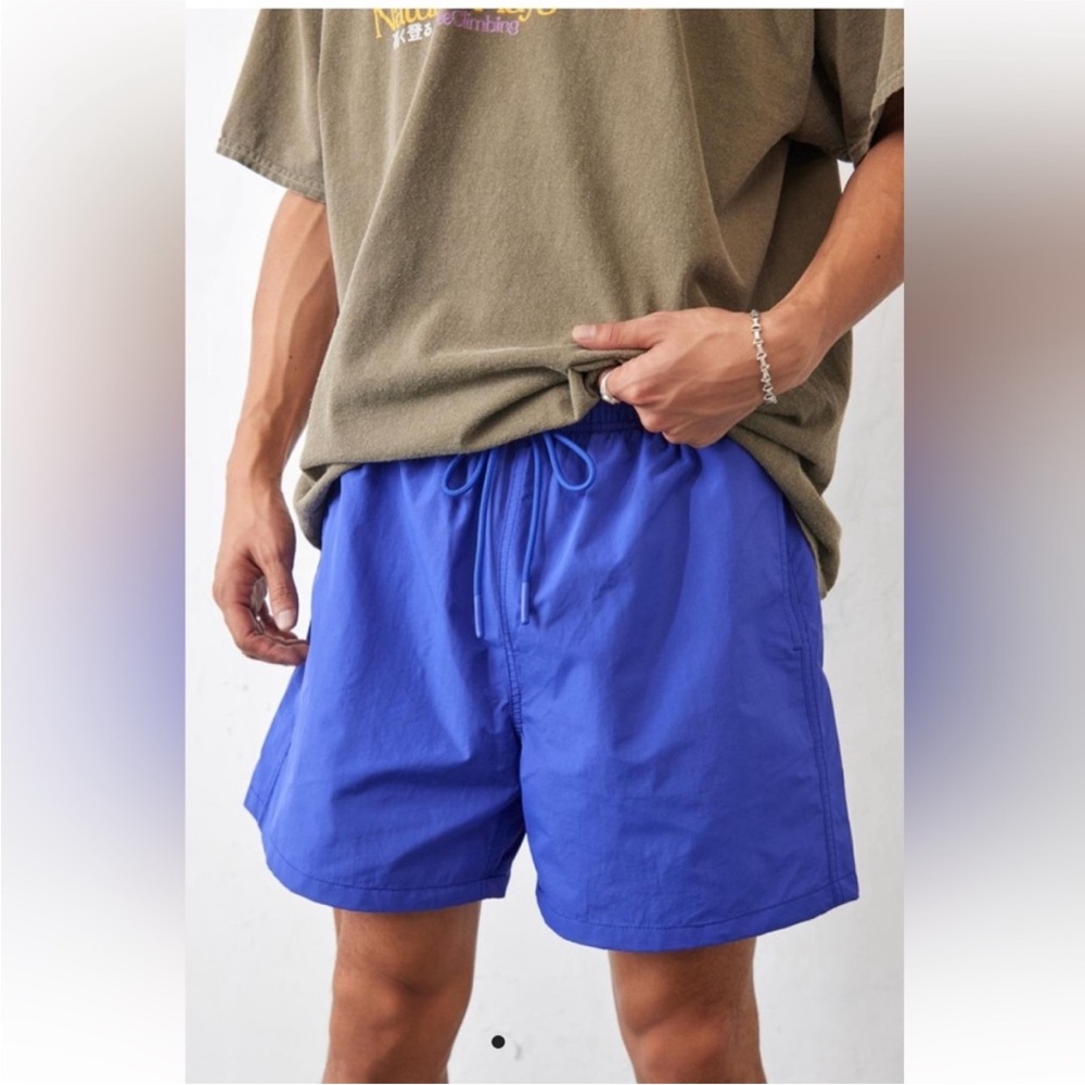 Standard Cloth Urban Outfitters Oliver Nylon Short 5" Blue - Picture 9 of 10